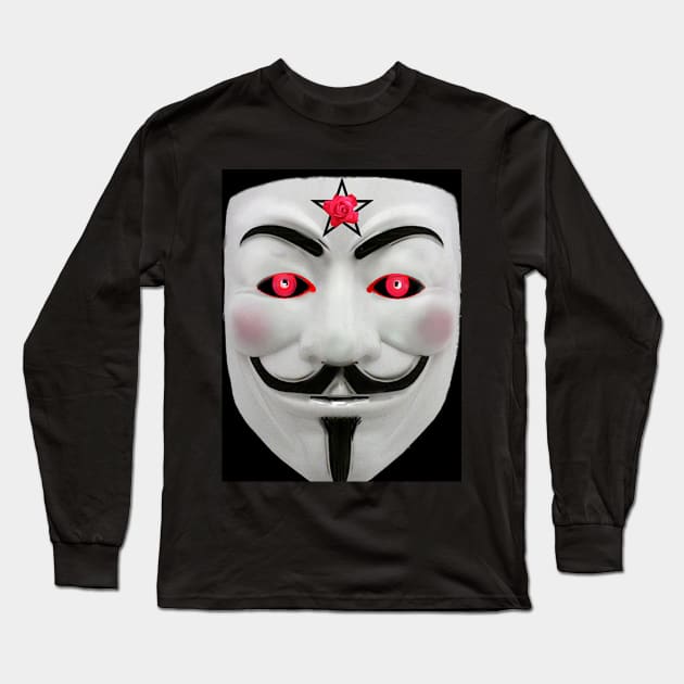 Guy Fawkes Illuminati Long Sleeve T-Shirt by AlephAlpha333